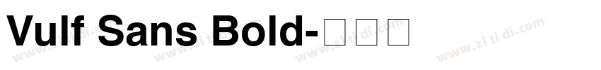 Vulf Sans Bold字体转换